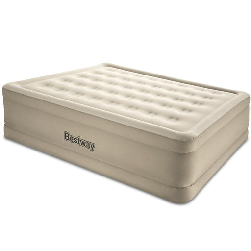 Bestway Regal Inflatable Air Mattress with built in Auto Pump | Queen | Sand