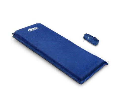 Weisshorn 10cm Self Inflating Mattress Inflatable Air Bed Mattress | Single | Cobalt
