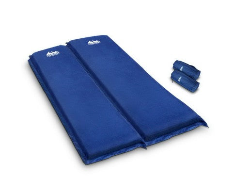 Weisshorn 10cm Self Inflating Mattress Inflatable Air Bed Mattress | Double | Cobalt