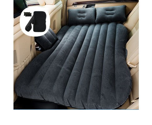 Inflatable Car Air Mattress with Pillows & Electric Pump | Double or Generous Single | Charcoal