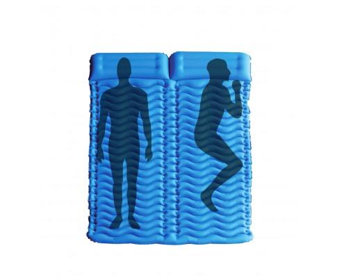 Camping or Hiking Fast Inflating Sleeping Pad | Double | Blue